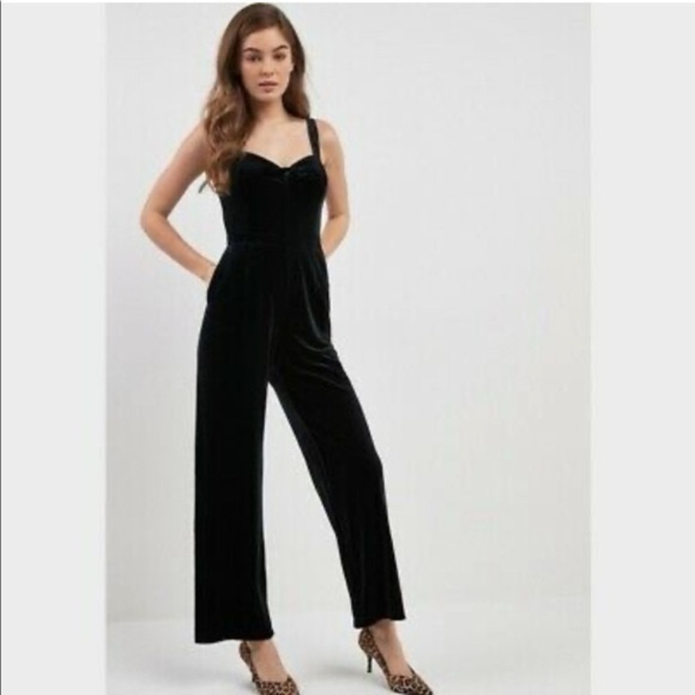 Abercrombie & Fitch Black Velvet Jumpsuit